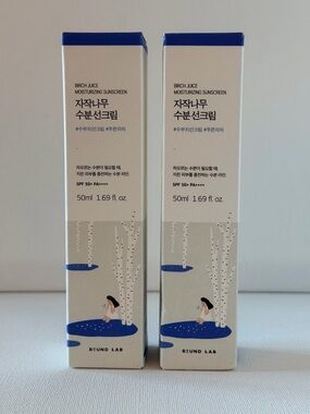 2X Round Lab Birch Juice Moisturizing Sunscreen - 50 ml Each EXP:8/27 NIB